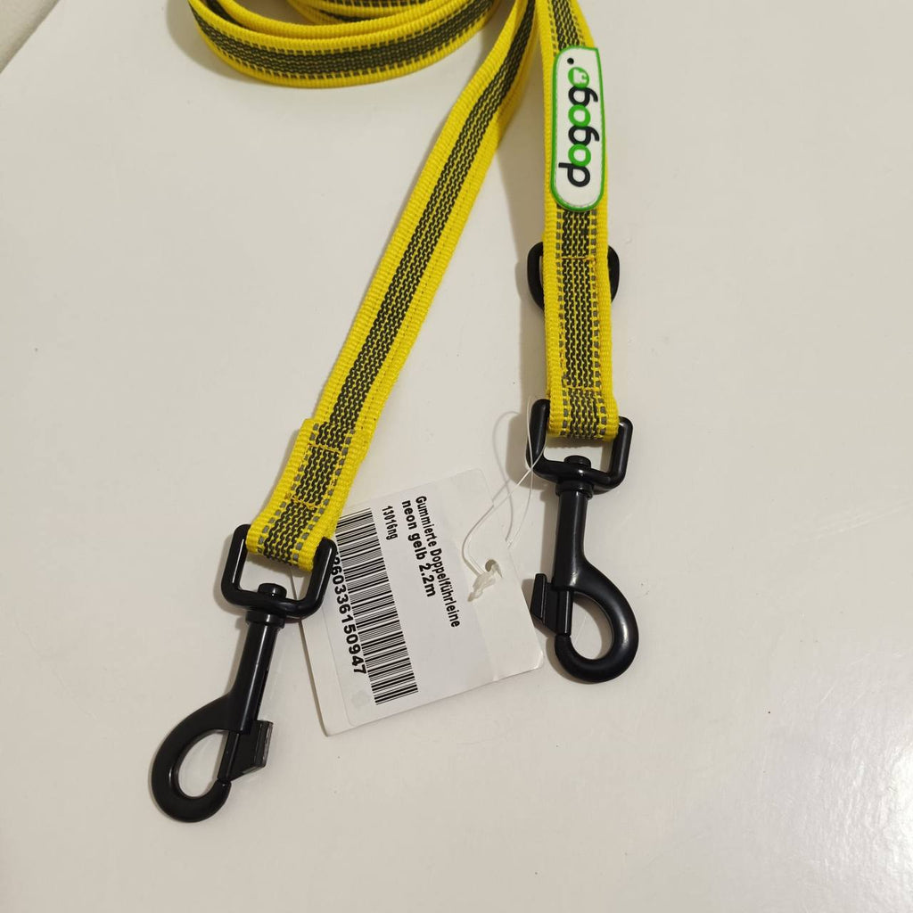 Dogogo Reflective Double Dog Leash – Yellow – 2m