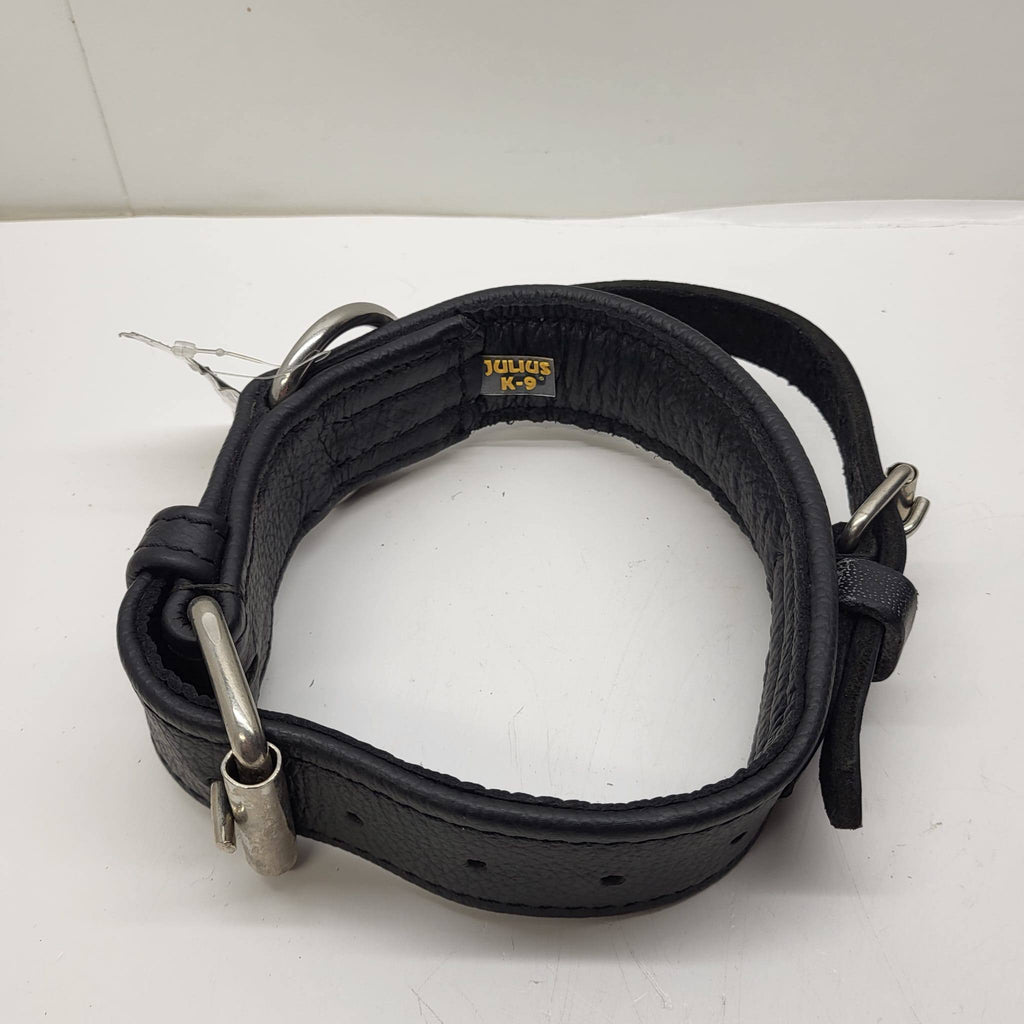 Julius K-9 Padded Leather Dog Collar Black