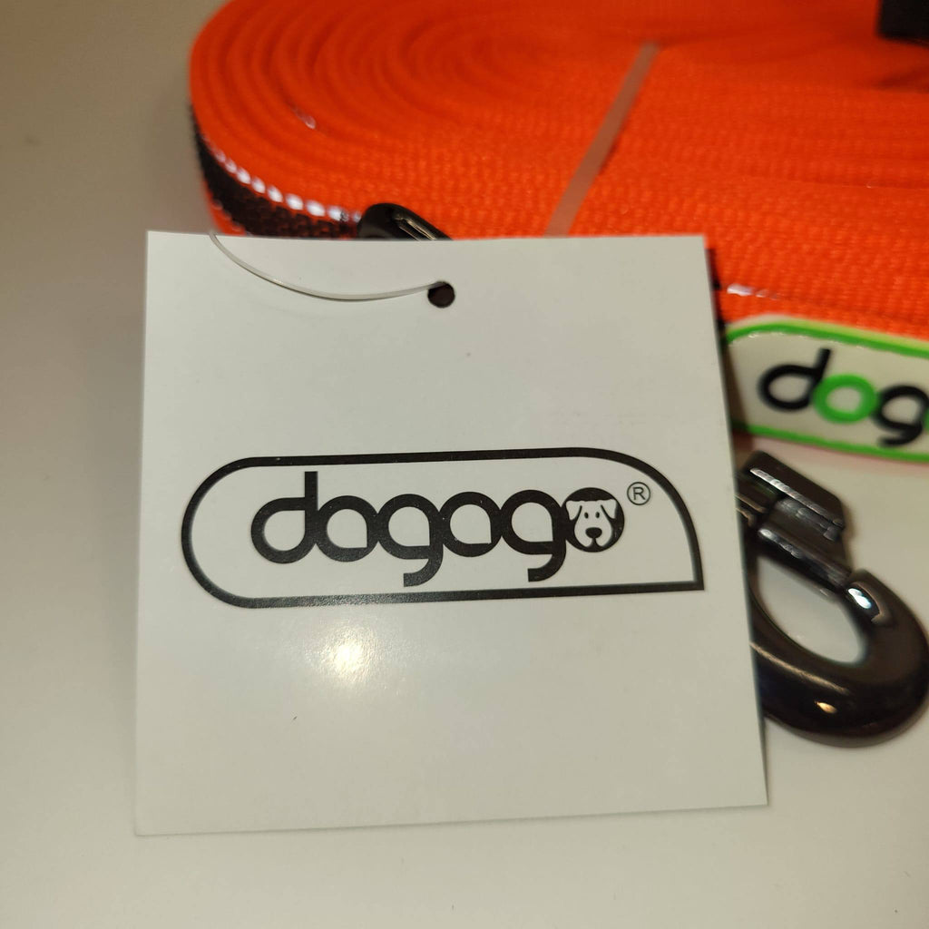DOGOGO Reflective Long Training Leash – Orange – 15 m