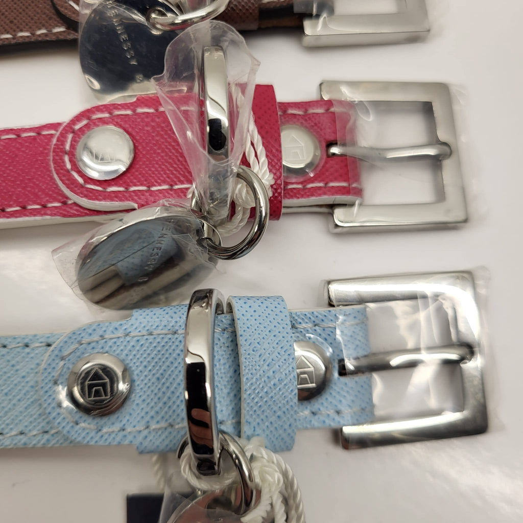 Hennessy & Sons Saffiano Leather Dog Collar