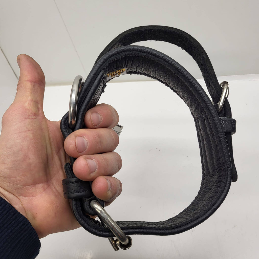 Julius K-9 Padded Leather Dog Collar Black