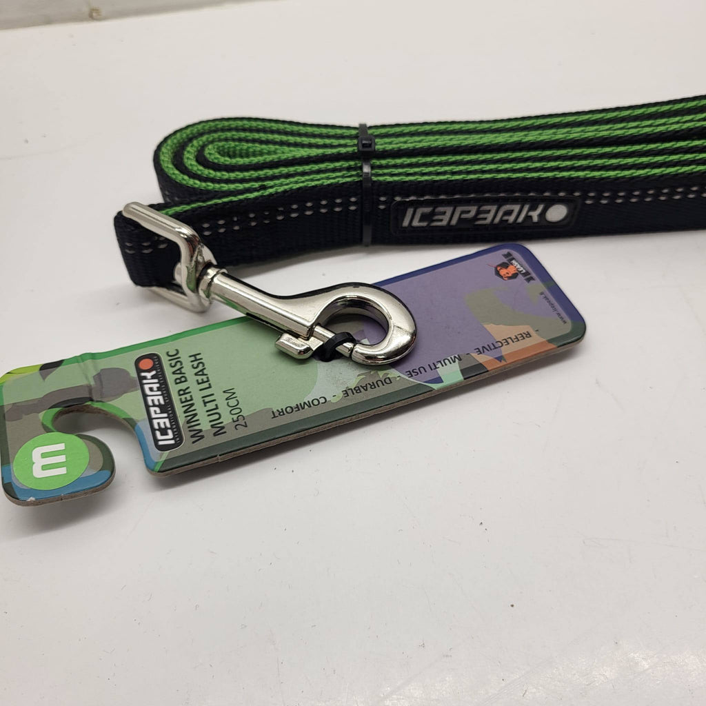 IcePeak Winner Basic Multi Leash 250cm Black Green