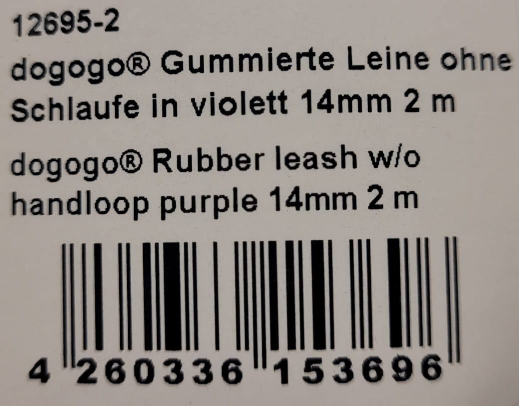 Dogogo Reflective Dog Leash 2m – Purple, 14mm