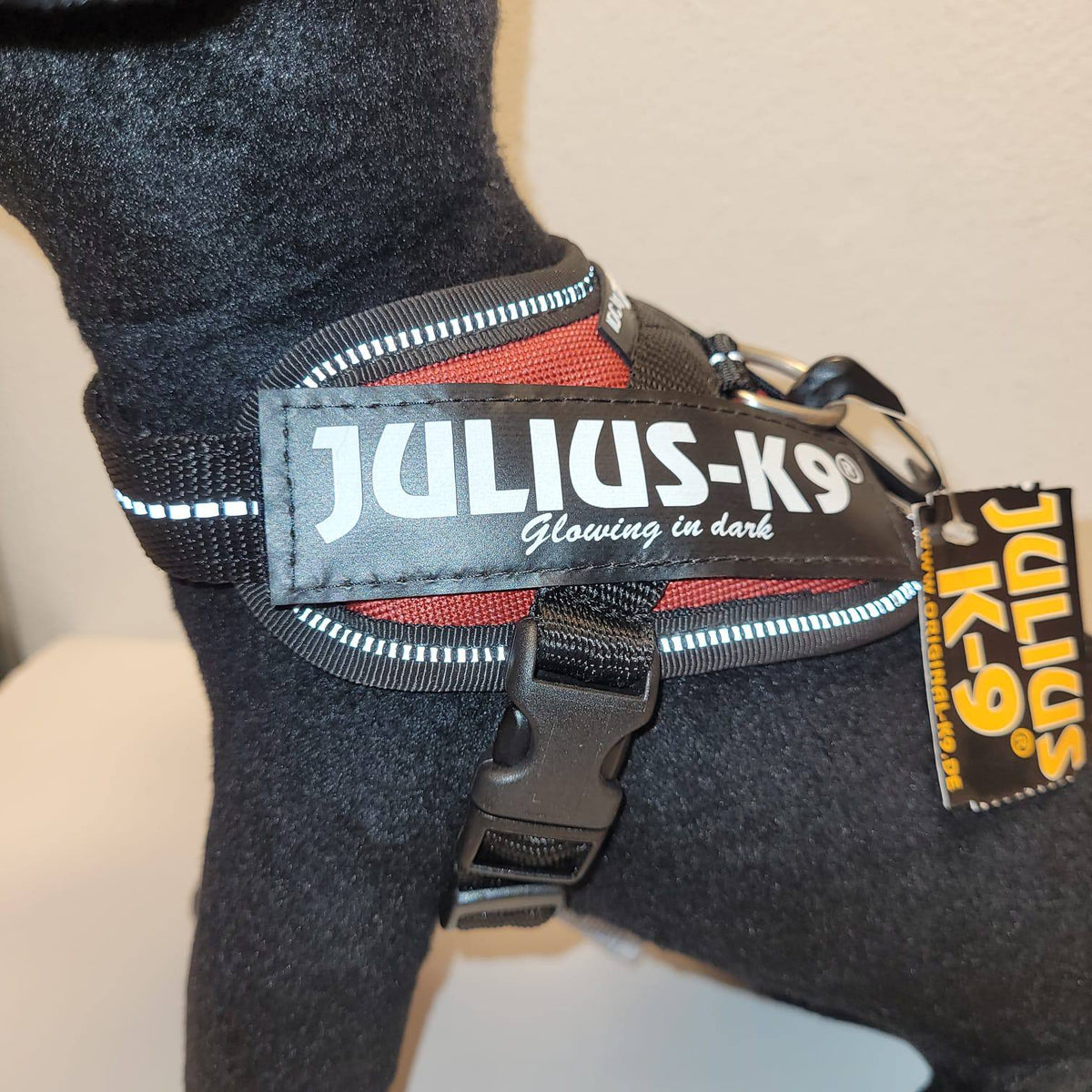 Julius-K9 IDC Powerharness Baby 1 – Red Glowing in Dark