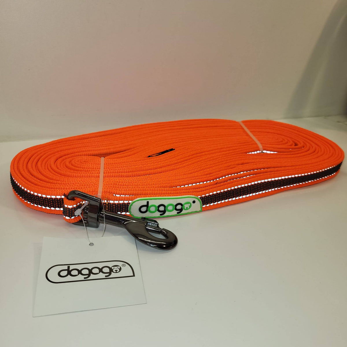 DOGOGO Reflective Long Training Leash – Orange – 15 m