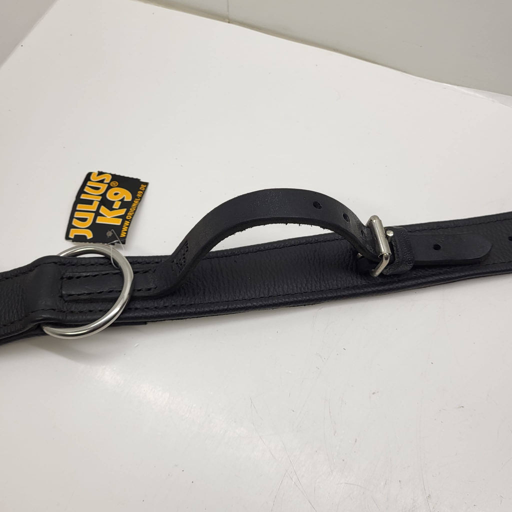 Julius K-9 Padded Leather Dog Collar Black