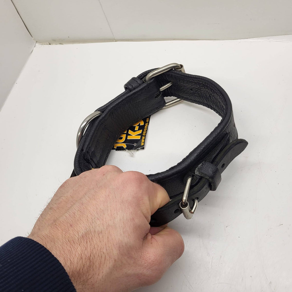 Julius K-9 Padded Leather Dog Collar Black