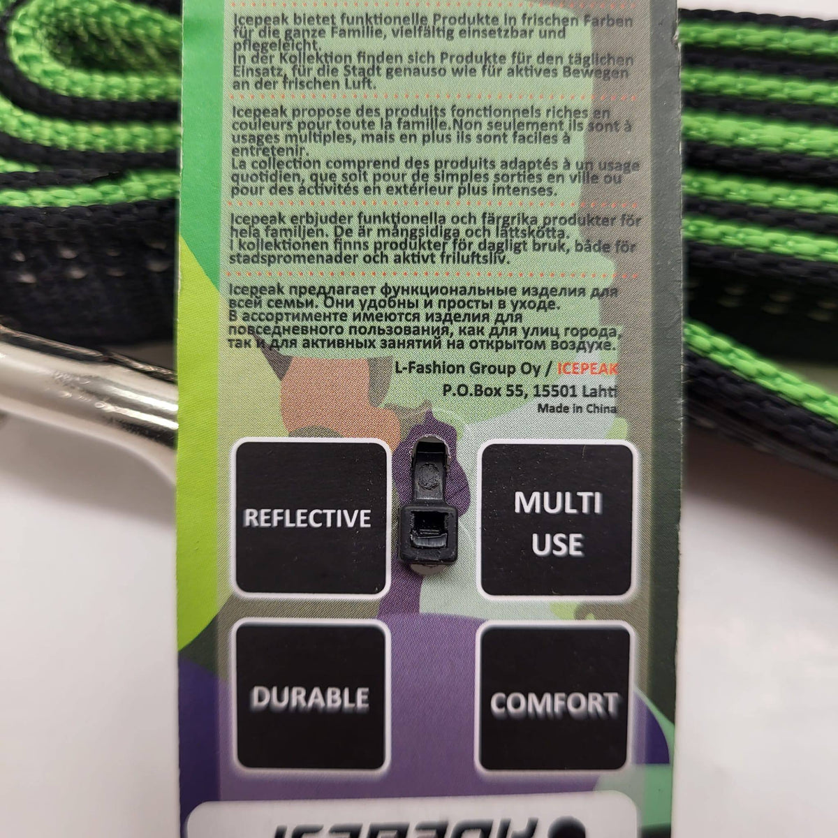IcePeak Winner Basic Multi Leash 250cm Black Green