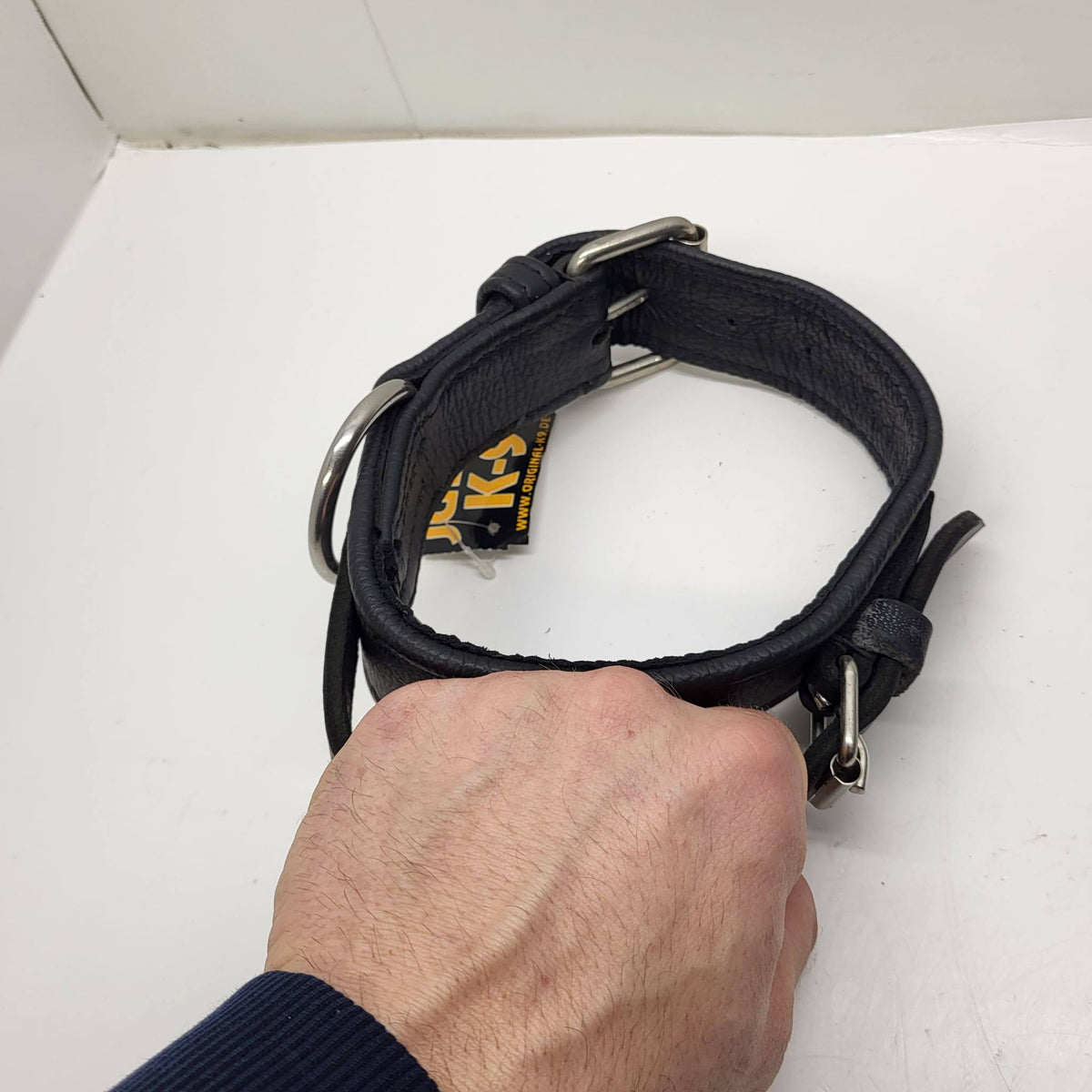 Julius K-9 Padded Leather Dog Collar Black