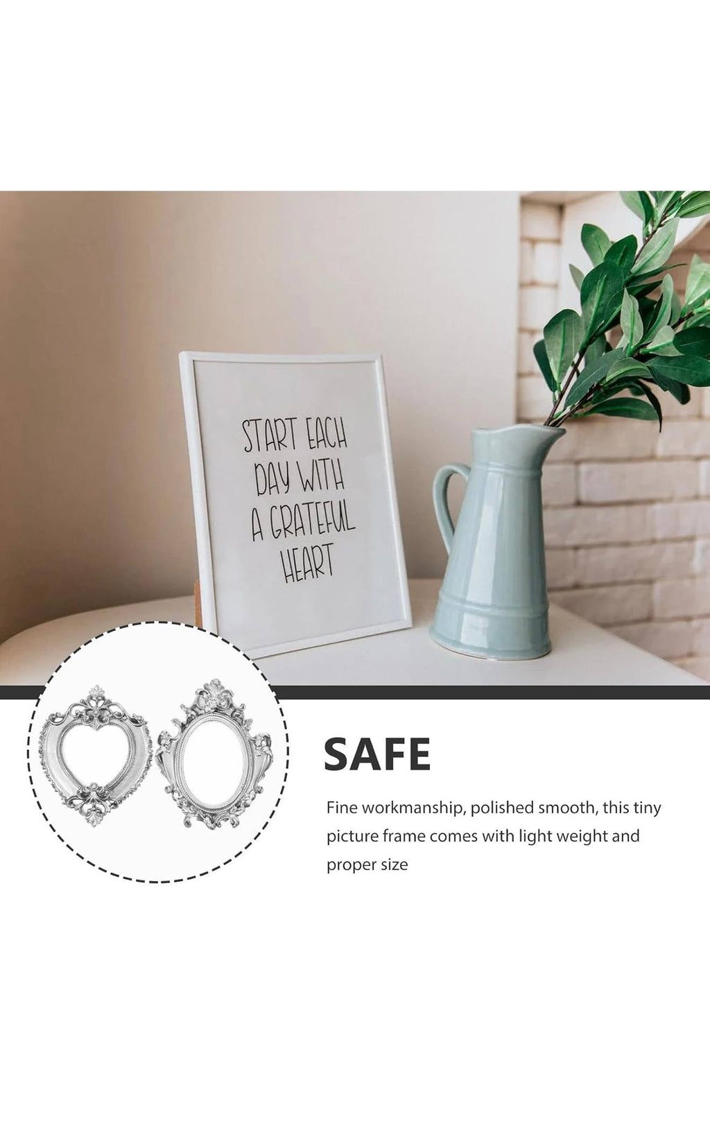 YIXISI Barok Fotolijsten Set 2st Zilver