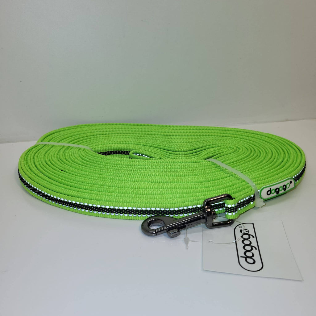 DOGOGO Reflective Long Training Leash – Green – 20 m