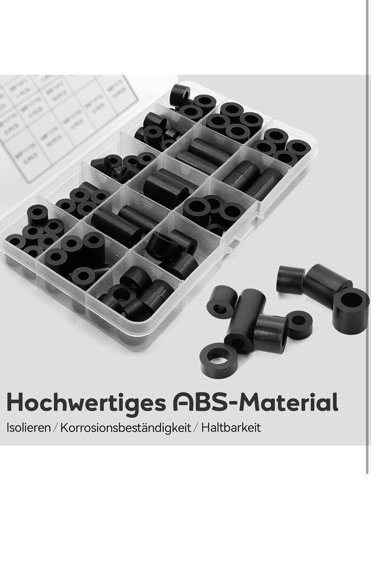YIXISI Nylon Afstandshouders Assortiment 100st Zwart M5