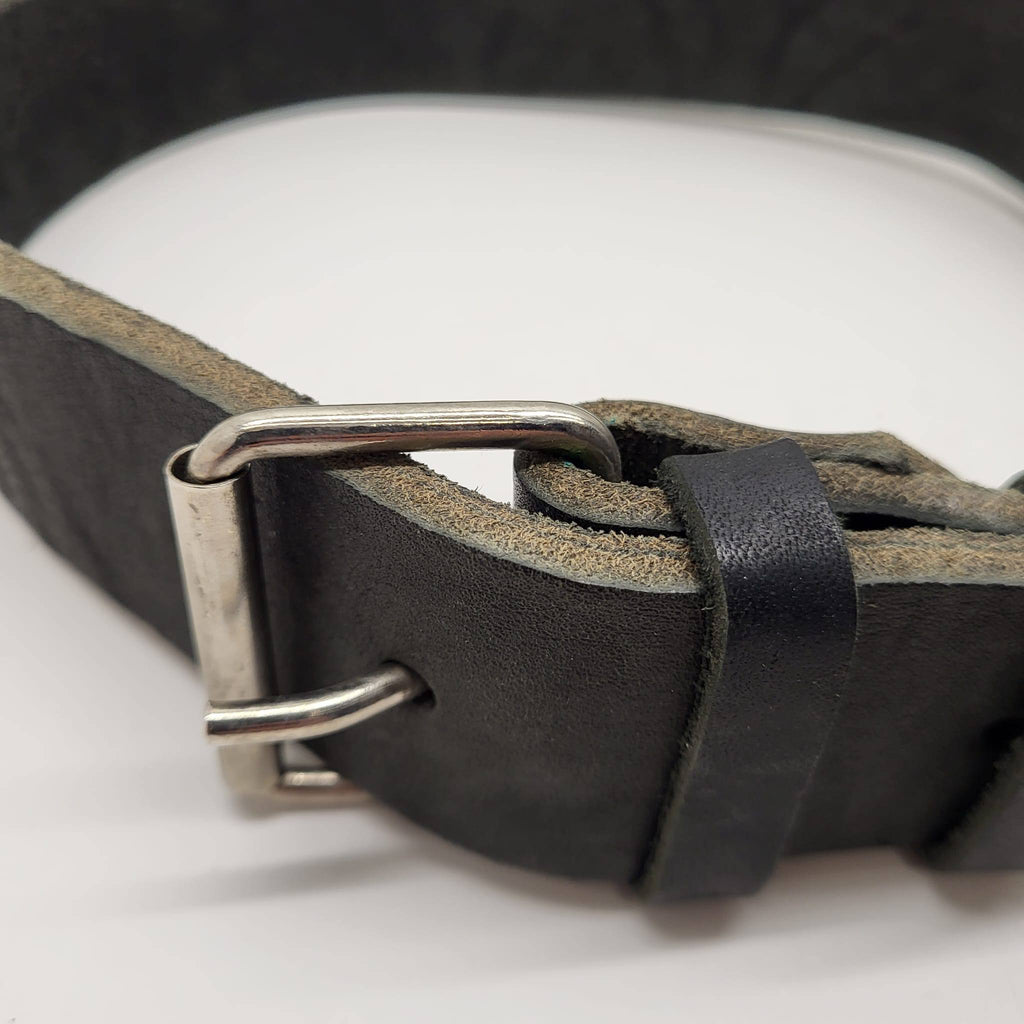 Julius K-9 Extra Wide Leather Dog Collar Black