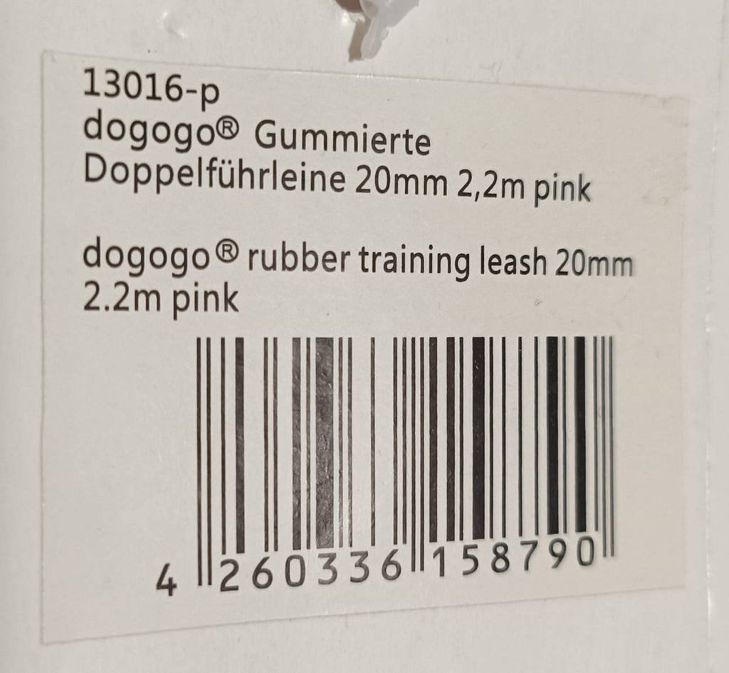 Dogogo Reflective Double Dog Leash – Pink – 2m