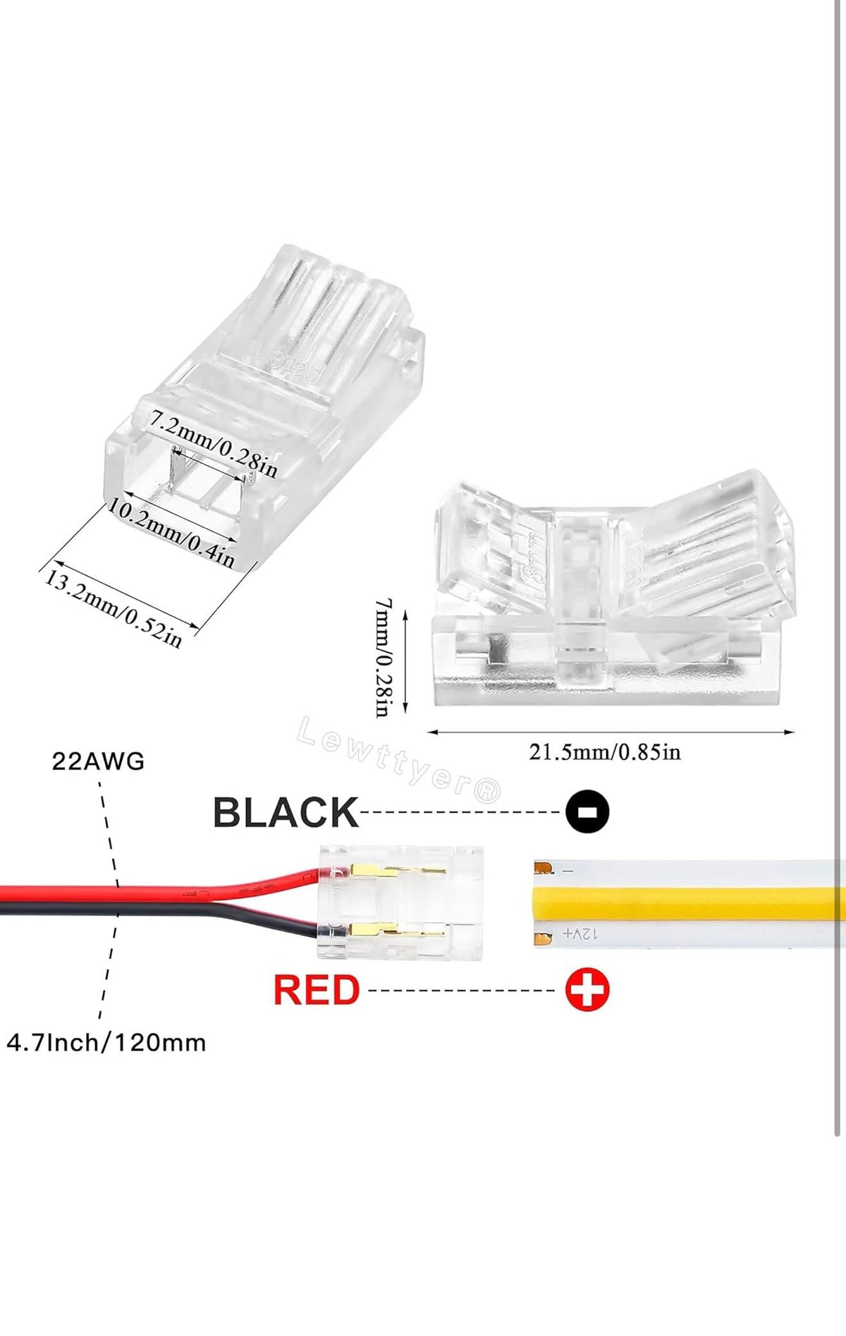 YIXISI LED Strip Connectoren 8st 10mm