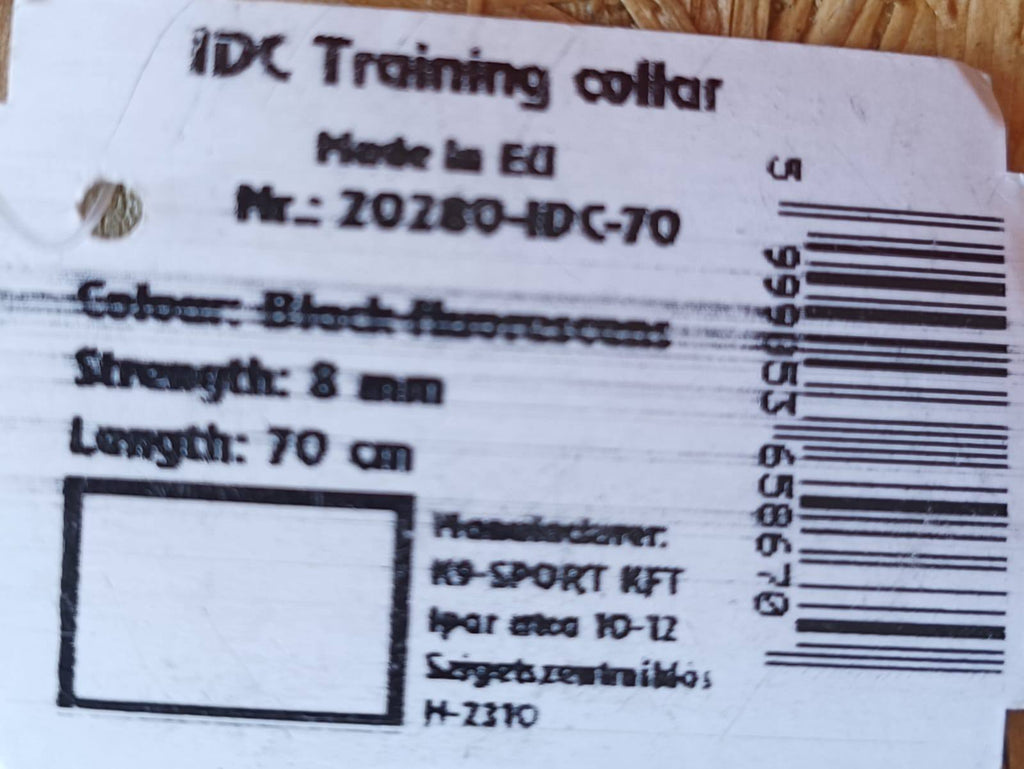 Julius-K9 IDC Training Collar 70cm – Black/White