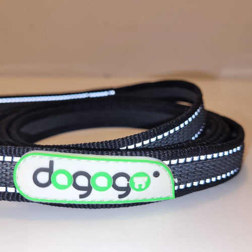 Dogogo Padded Reflective Dog Leash 2m – Black