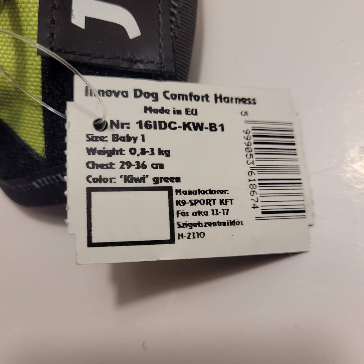 Julius-K9 IDC Powerharness – Lime Green, Size Baby 1