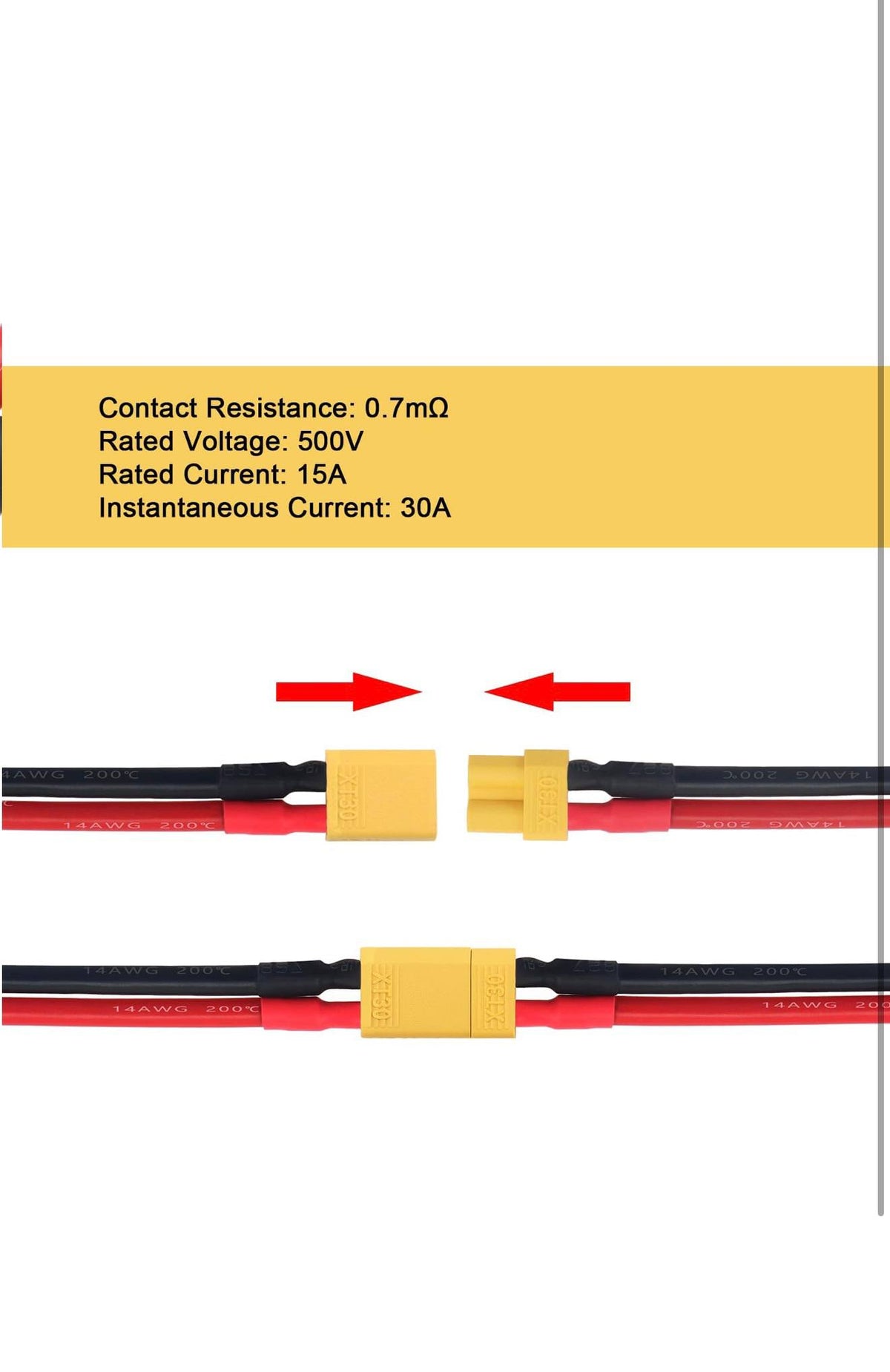 YIXISI XT60 Verlengkabel Set 10st 14AWG