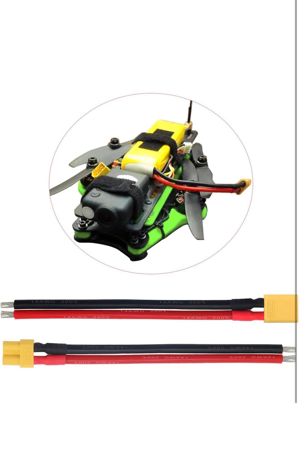 YIXISI XT60 Verlengkabel Set 10st 14AWG