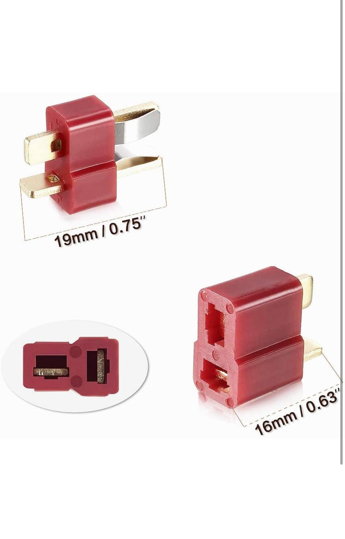 YIXISI T-Plug Deans Connectoren 40st + Krimpkous