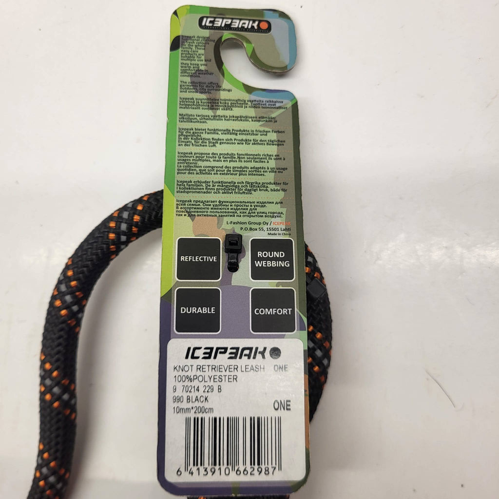 IcePeak Knot Retriever Leash Black 200cm
