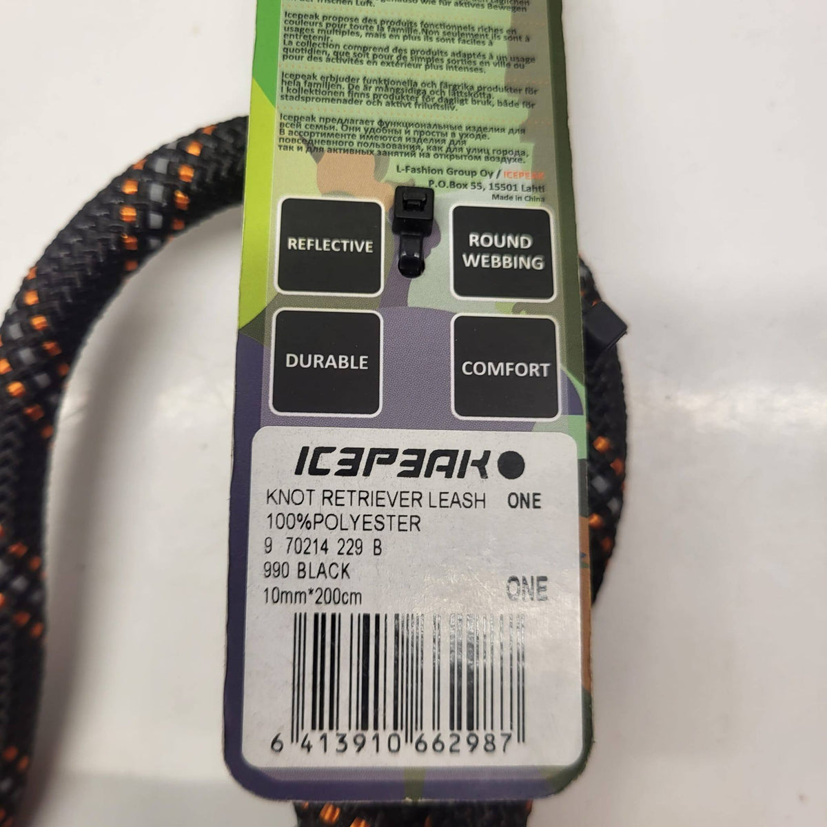 IcePeak Knot Retriever Leash Black 200cm