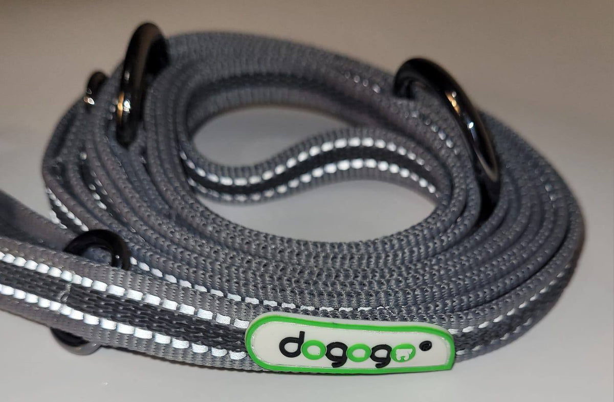 Dogogo Reflective Grey Multi-Function Dog Leash XL