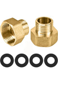 YIXISI Messing Verloopkoppeling 3/4" naar 1/2" 2st + Pakkingen