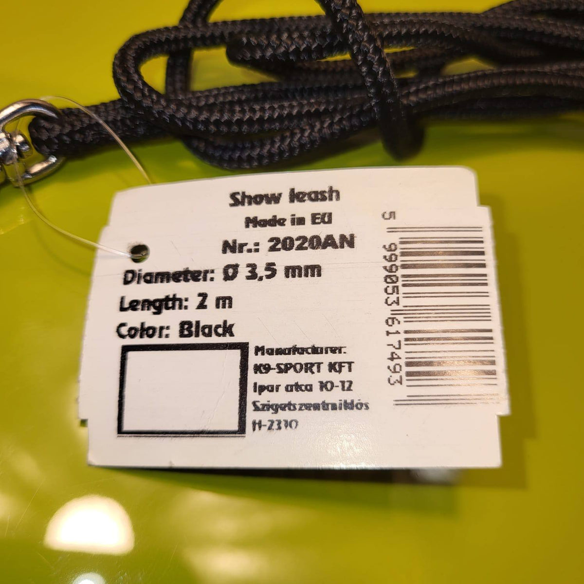 Julius-K9 IDC Rope Slip Collar & Leash Set – Black