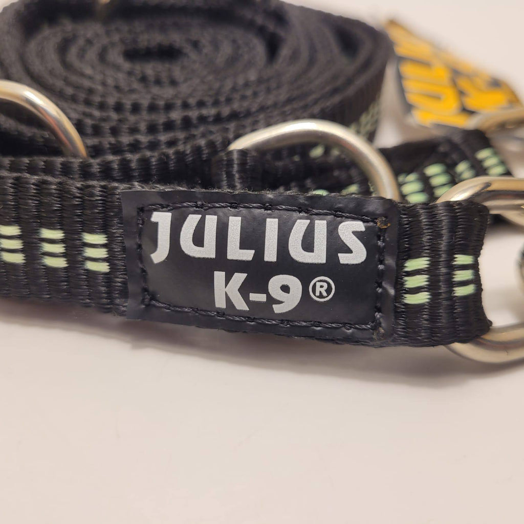 Julius-K9 IDC Rope Dog Leash 2m – Black, Double Clip, 20mm