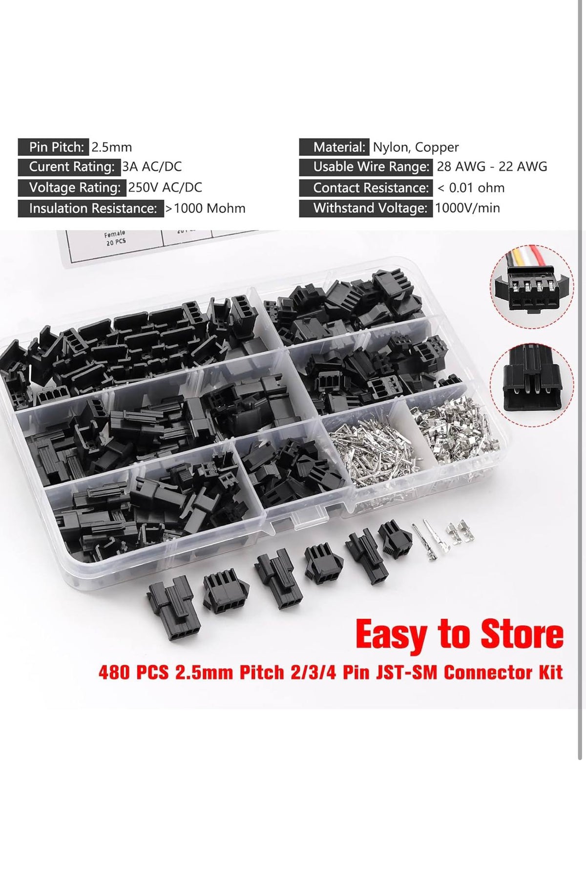 YIXISI SM2.54 Connector Assortiment 460st