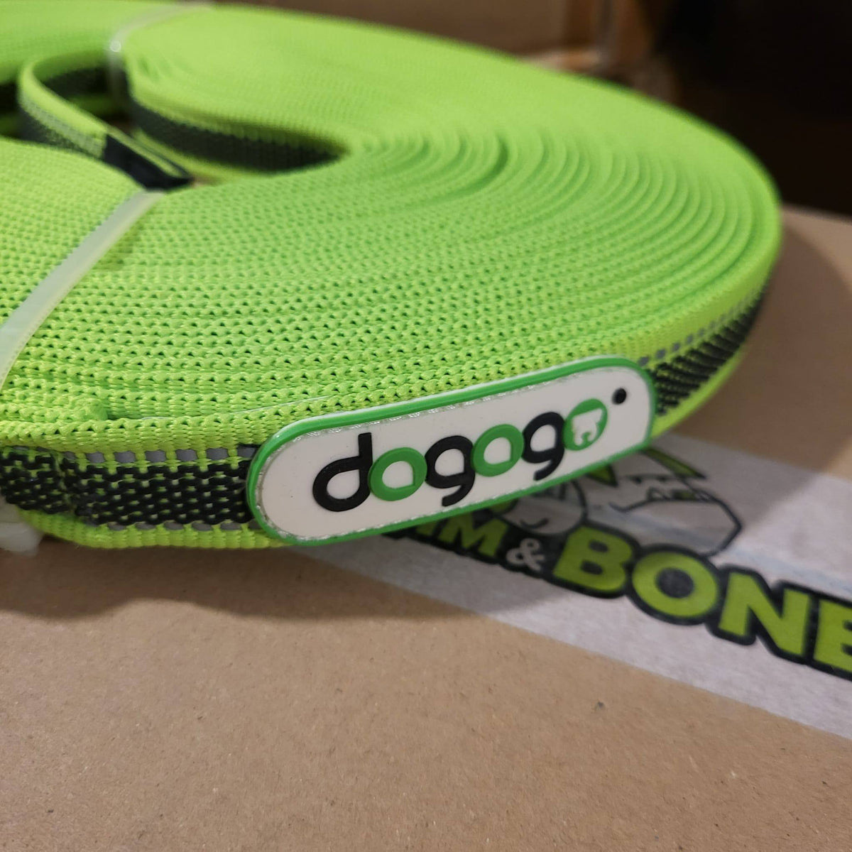 DOGOGO Reflective Long Training Leash – Green – 20 m