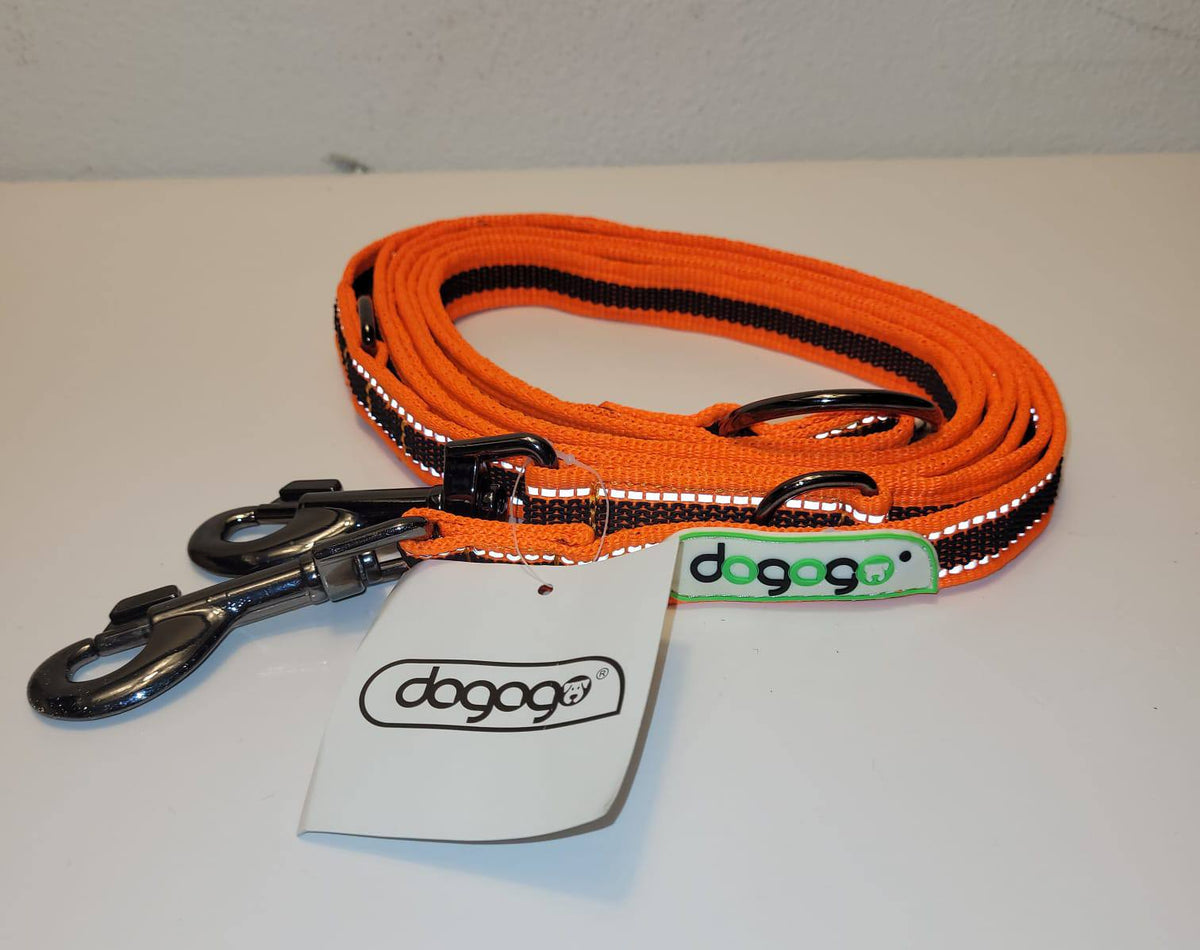 Dogogo Reflective Multifunctional Dog Leash 3.2m – Orange