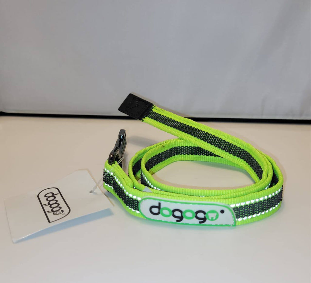 Dogogo Reflective Dog Leash 1m – Neon Yellow/Black, 20mm