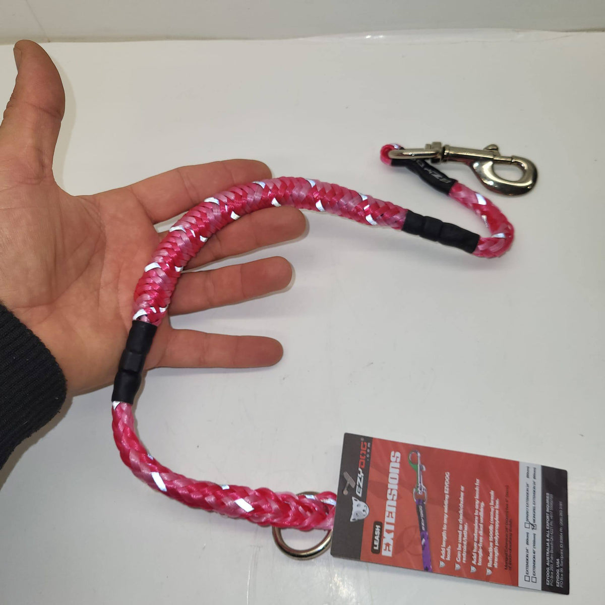 EzyDog Mongrel Leash Extension Pink 24"