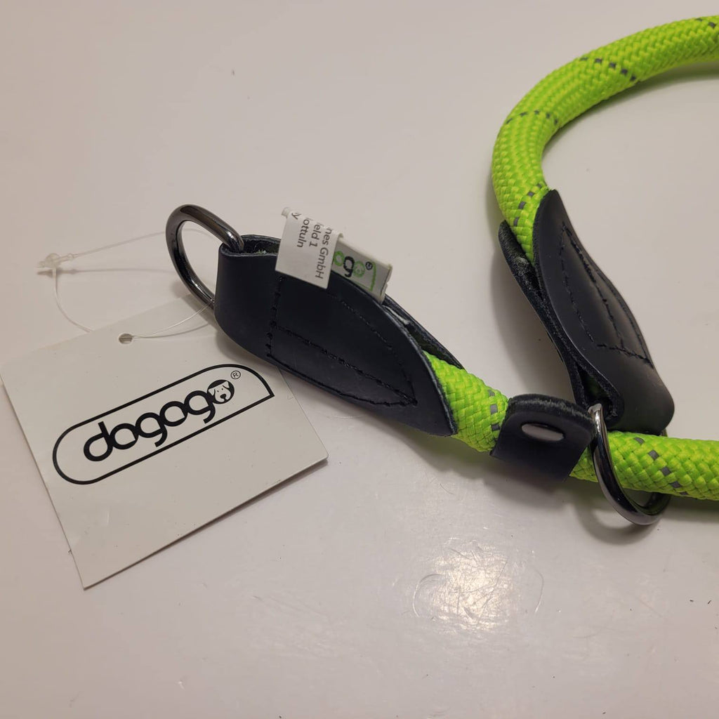 Dogogo Rope Dog Collar – Neon Green, 45-50cm