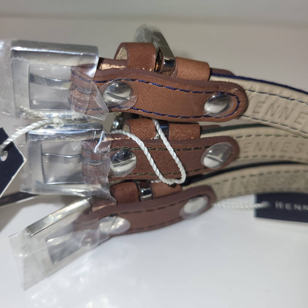Hennessy & Sons Leather Dog Collar with Tag