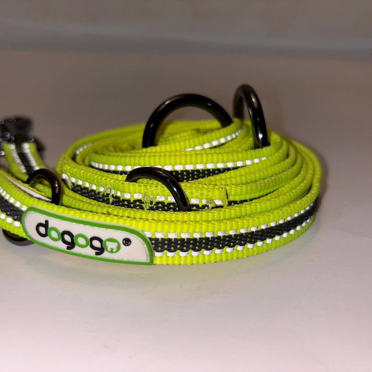 Dogogo Reflective Dog Leash 3.2m – Neon Yellow, Double Clip
