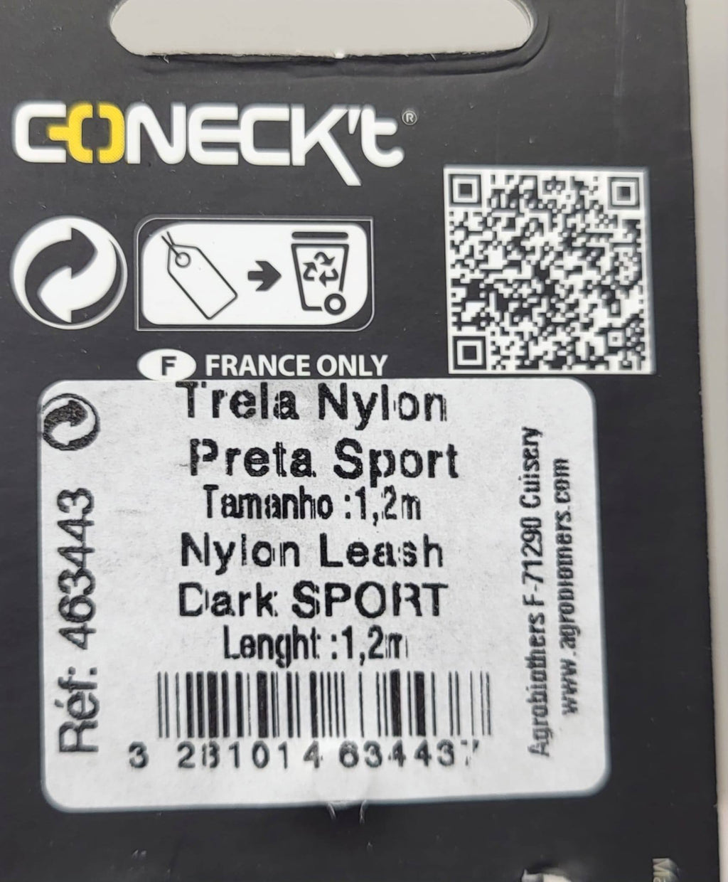 Coneckt Reflective Rope Lead Black