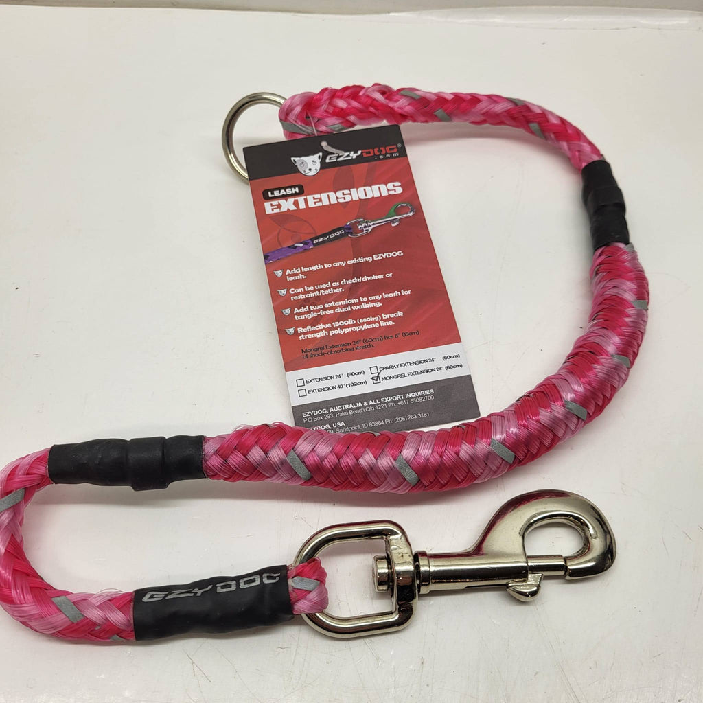 EzyDog Mongrel Leash Extension Pink 24"