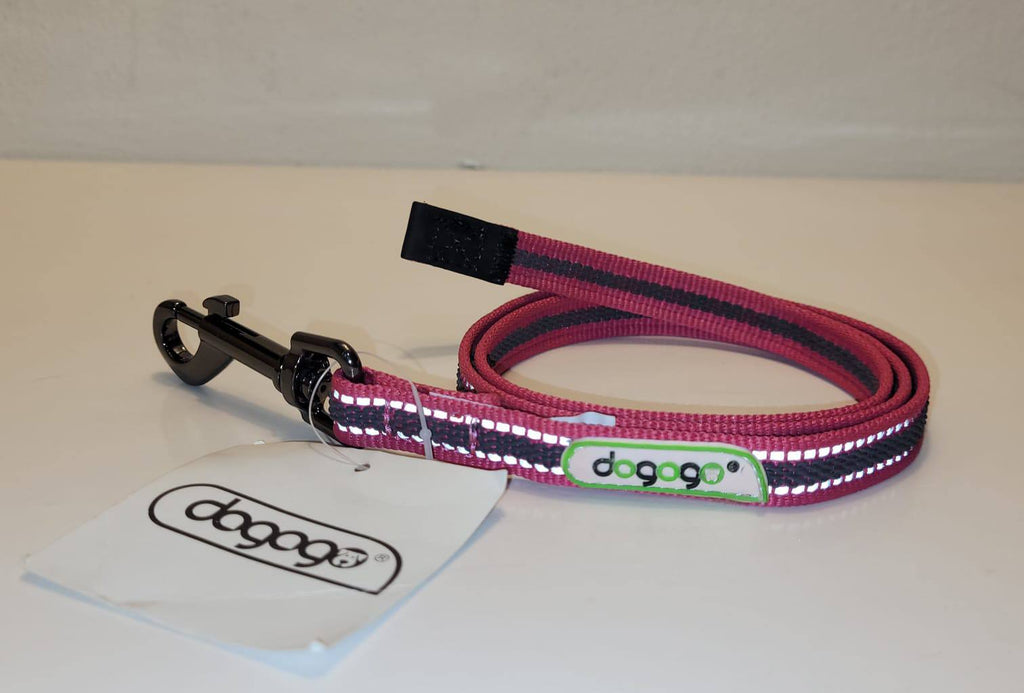 Dogogo Reflective Dog Leash 1m – Pink/Burgundy