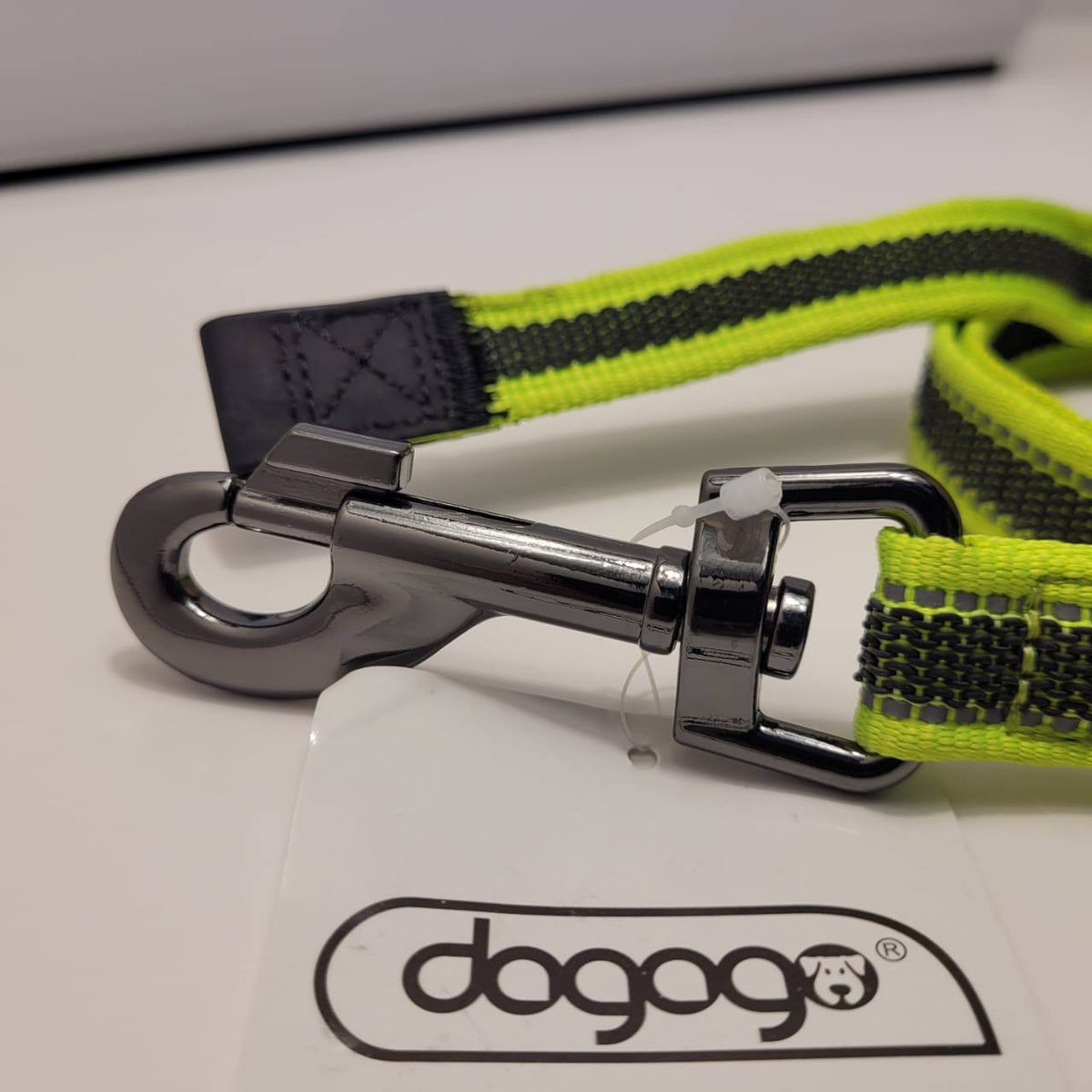 Dogogo Reflective Dog Leash 1m – Neon Yellow/Black, 20mm
