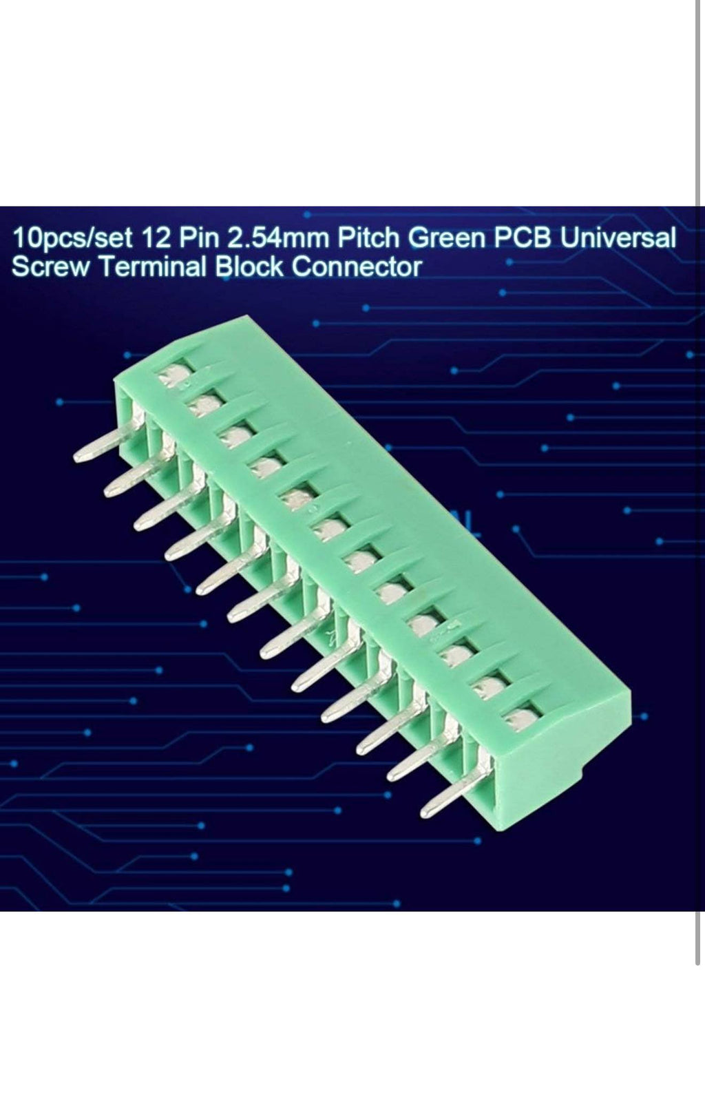 YIXISI PCB Schroefklemmenblok 10-polig 10st 2.54mm