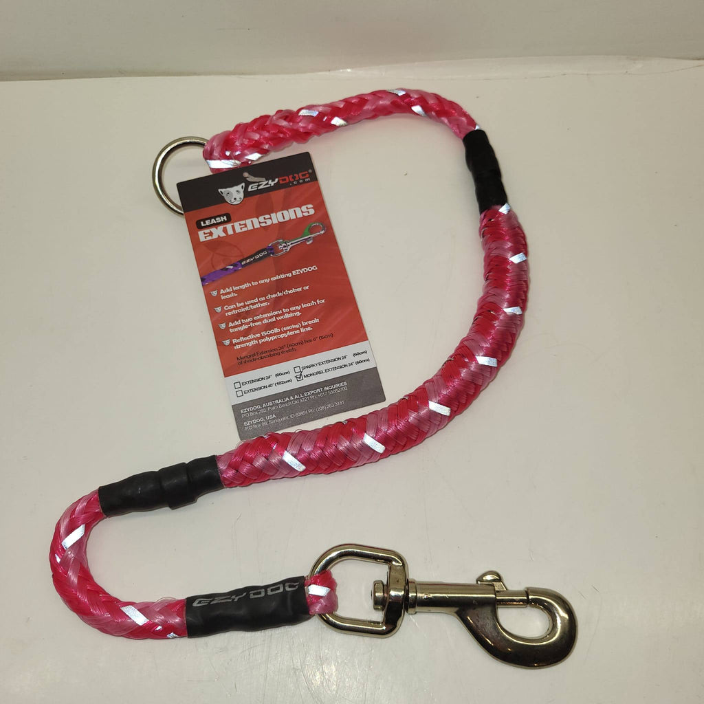 EzyDog Mongrel Leash Extension Pink 24"