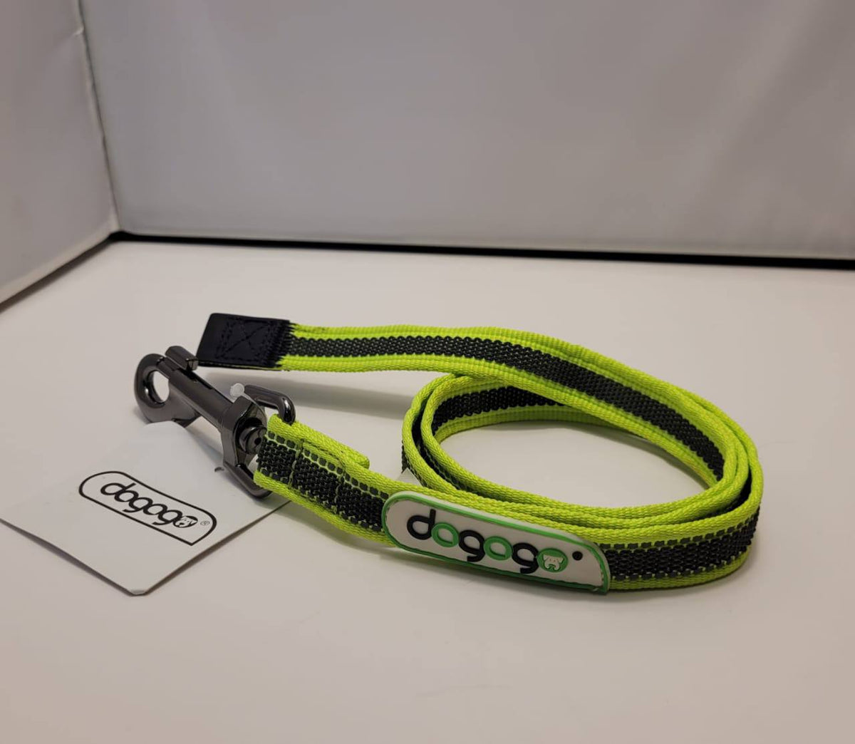 Dogogo Reflective Dog Leash 1m – Neon Yellow/Black, 20mm