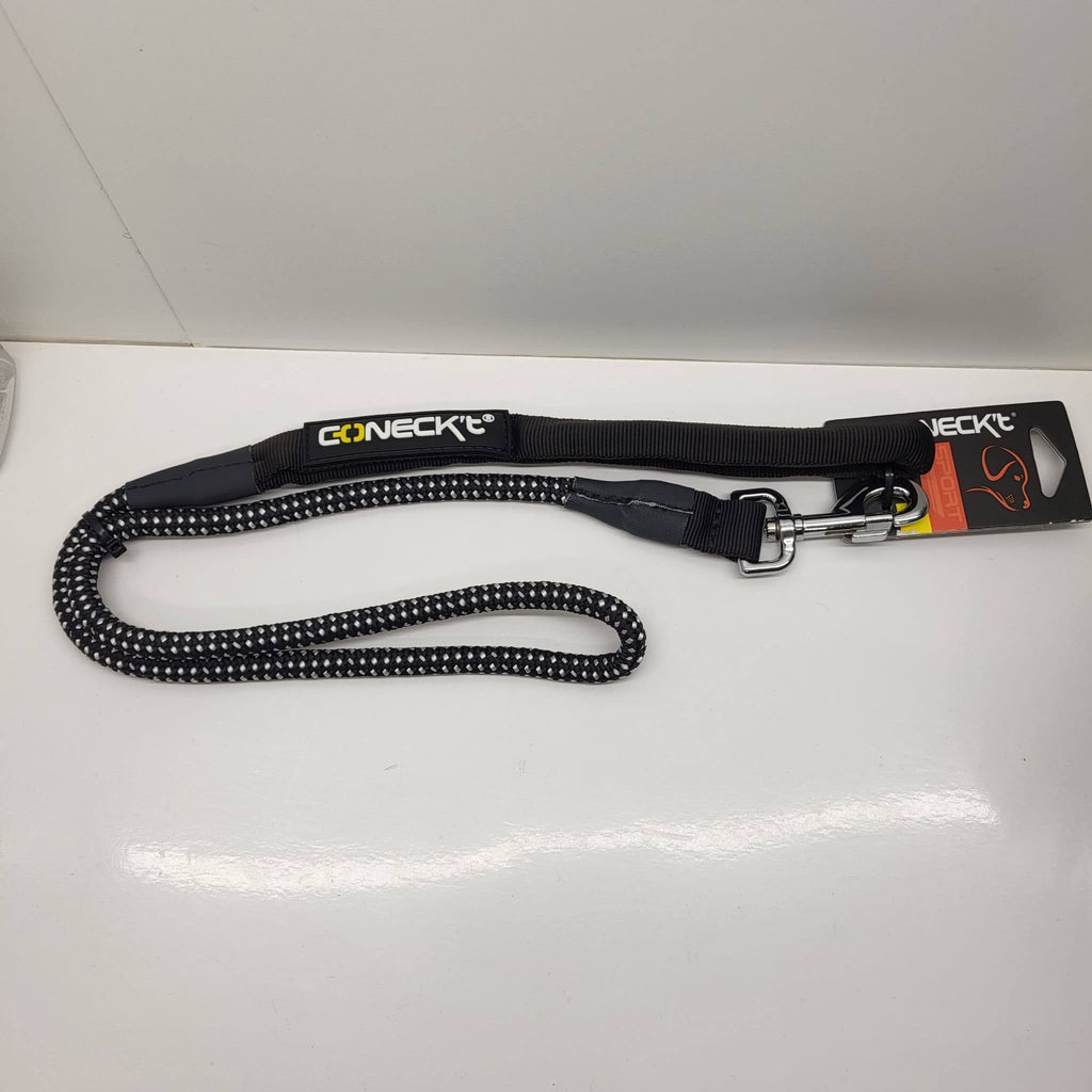 Coneckt Reflective Rope Lead Black