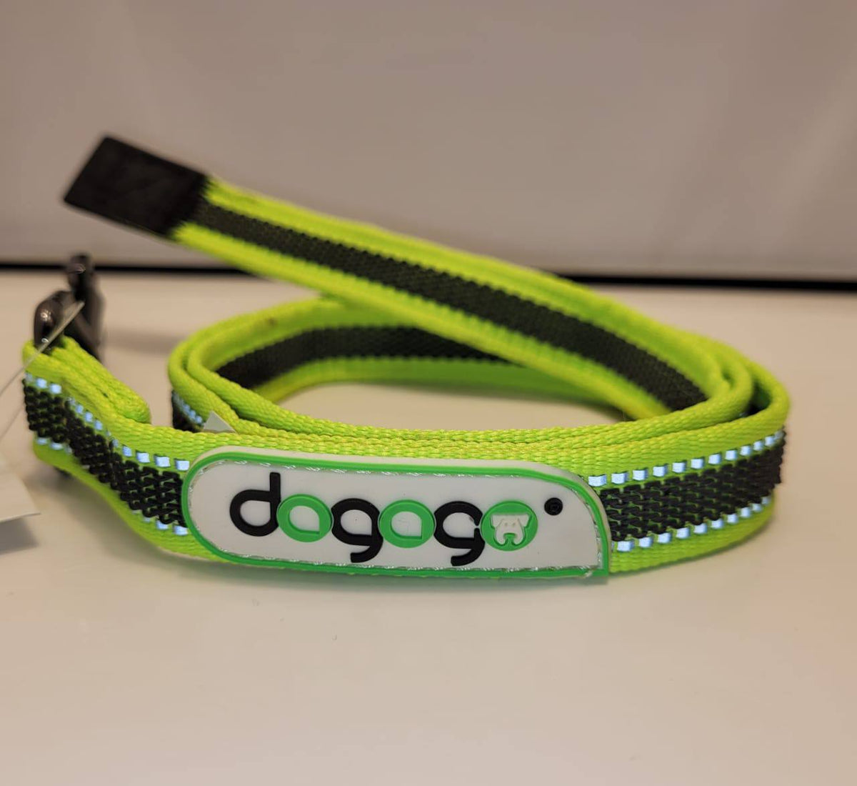 Dogogo Reflective Dog Leash 1m – Neon Yellow/Black, 20mm