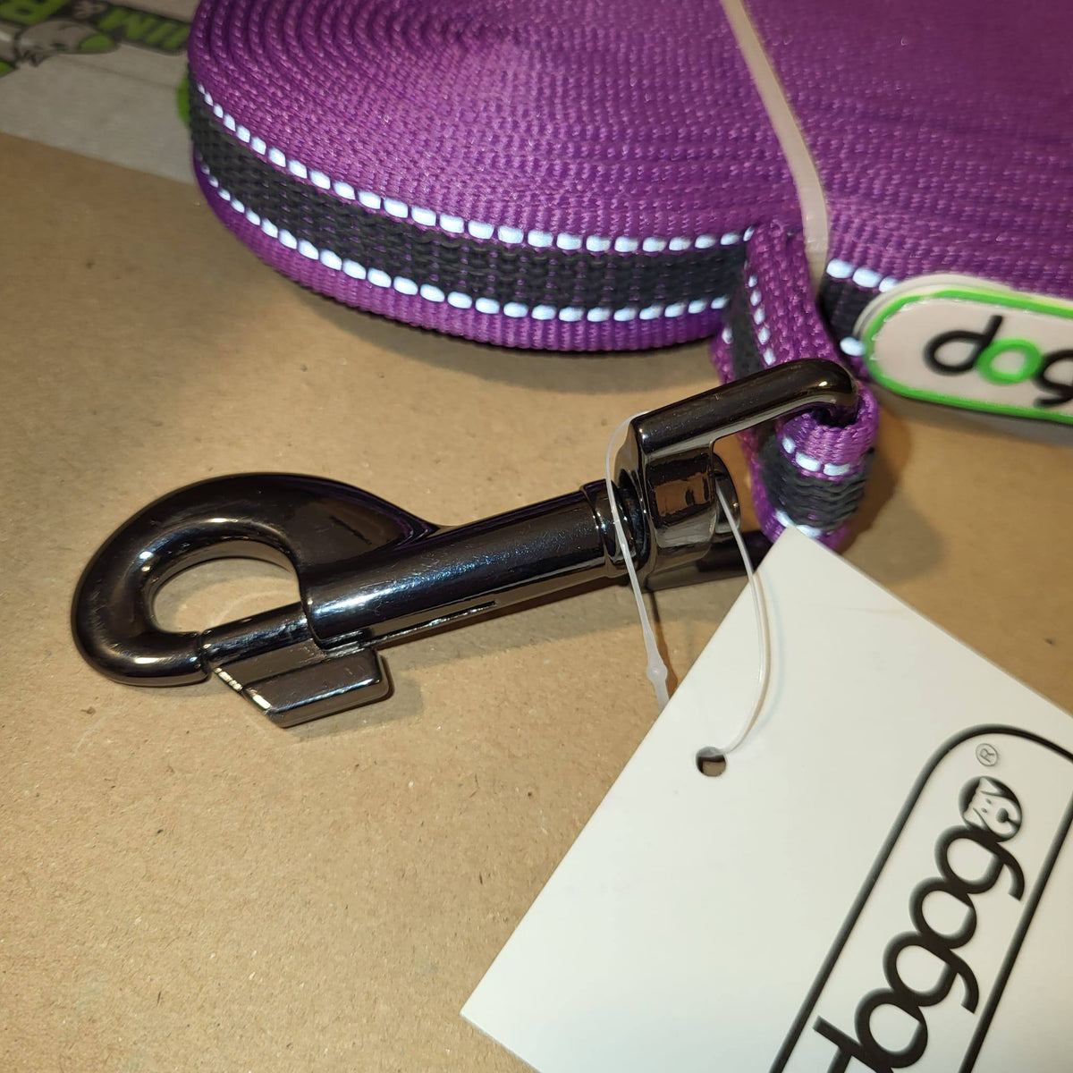 DOGOGO Reflective Long Training Leash – Purple – 10 m