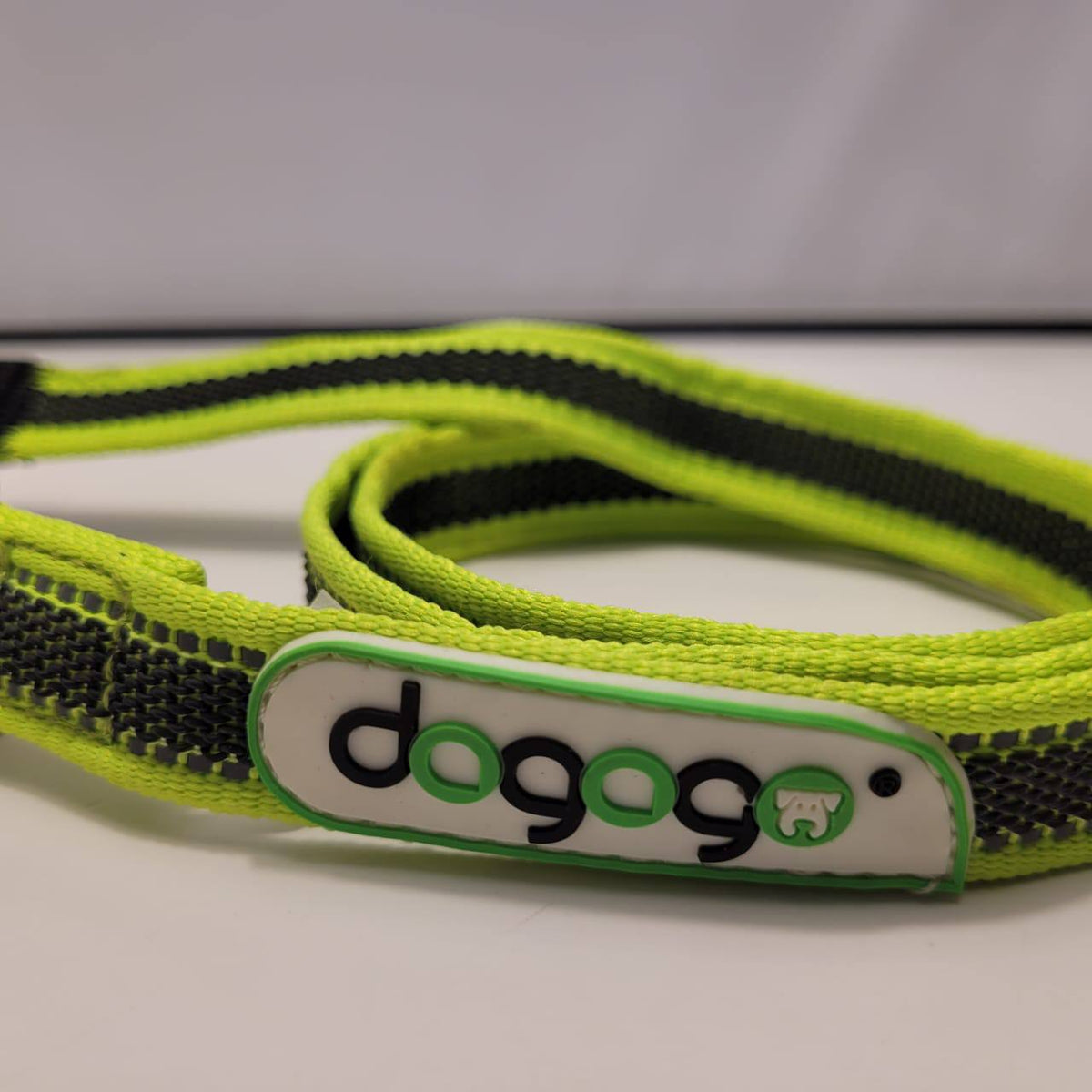 Dogogo Reflective Dog Leash 1m – Neon Yellow/Black, 20mm